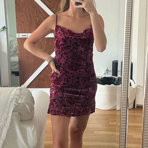 Velvet Roses Mini Dress